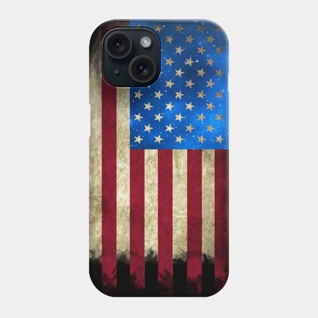 American flag galaxy - blue galaxy (USA lover - Patriot - Veteran) Phone Case by Vane22april