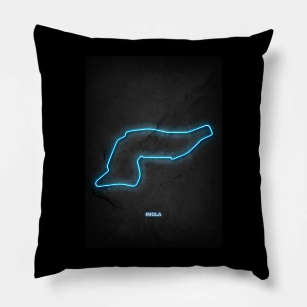 Imola Circuit Neon Pillow by Durro