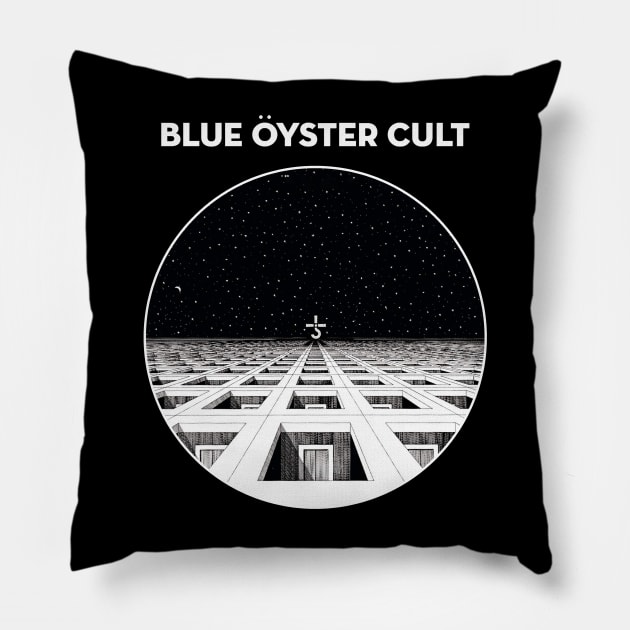 90s Blue Oyster Cult Pillow by HDNRT