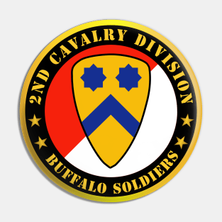 2nd Cavalry Division - Buffalo Soldiers Pin