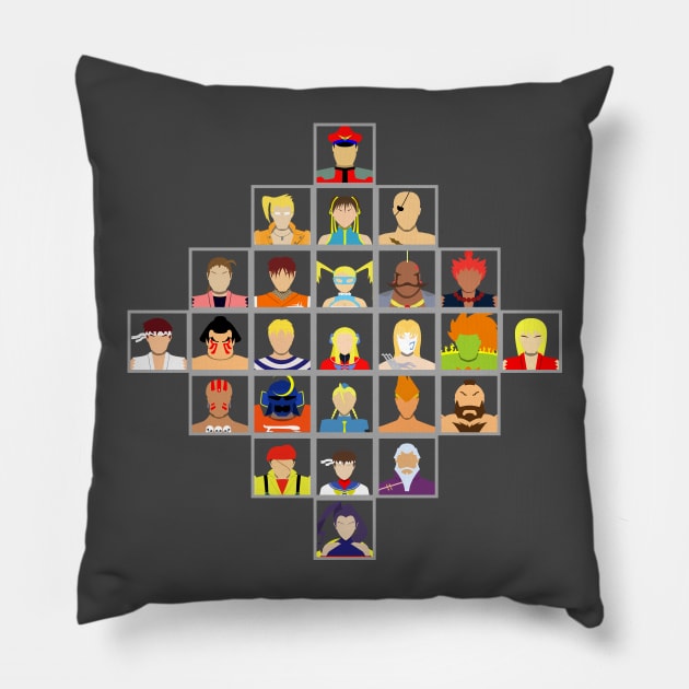 Select Your Character-Street Fighter Alpha 3 Pillow by MagicFlounder