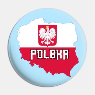 Poland flag & map Pin