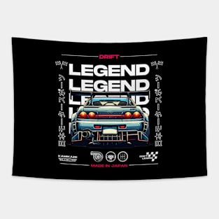 Retro Japanese JDM Drift Legend Tapestry