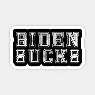 Joe Biden Sucks Not My President 2020 Pro America Pro Trump Retro Vintage Sports Jersey Font Magnet