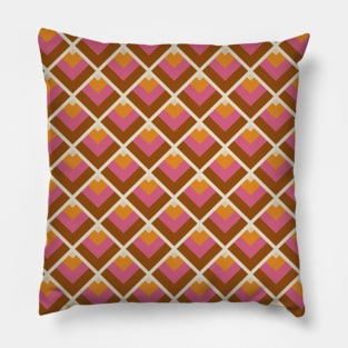 Yellow Vintage Diamonds Pillow