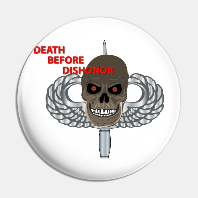 SOF - Skull - Wings - Knife - Death Before Dishonor Pin by twix123844