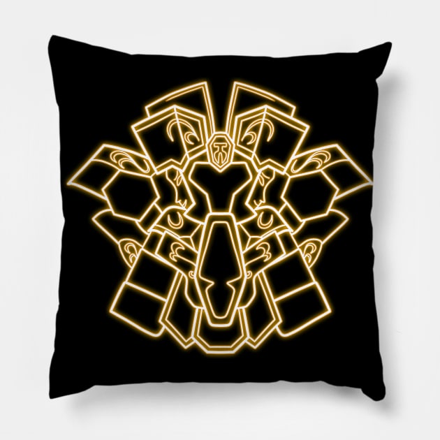 Neon Gemini Pillow by Andromedeus