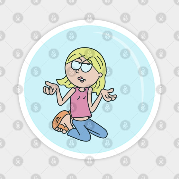 Lizzie Bubble Magnet by artxlife