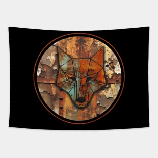 Metal Fox Mask Tapestry