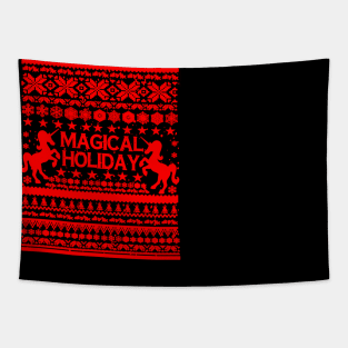 magical holiday ugly sweater Tapestry