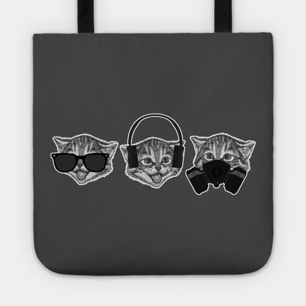 Three Wise Cats Meme Funny 3 Wise Monkeys Tote Teepublic Updated daily, for more funny memes check our homepage. teepublic