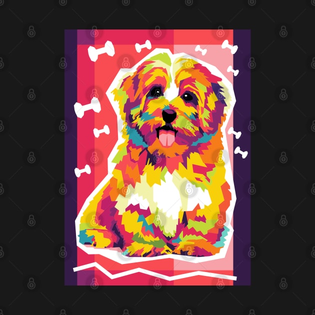 adorable dog pop art by cool pop art house