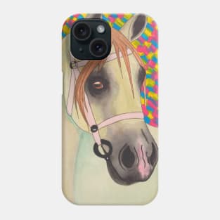 White arabian horse with splash of colors Phone Case