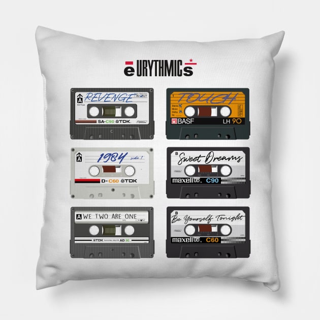 Home Taping Eurythmics Pillow by TShirtGuy2267