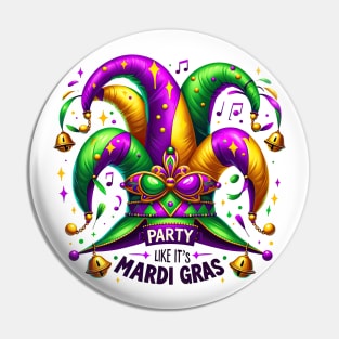 party like its Mardi Gras Tee: Revelry Unleashed Pin