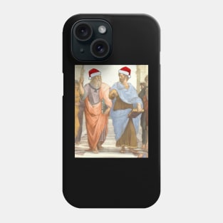 Philosophical Christmas Plato and Aristotle Phone Case