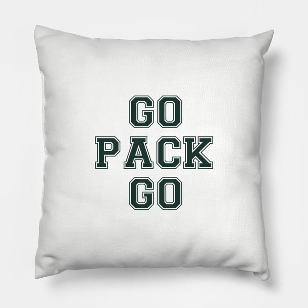 Go Pack Go- Green Bay Packer Pillow by cheesefries