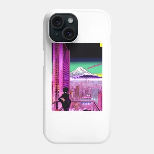 Pin up city in pink Phone Case