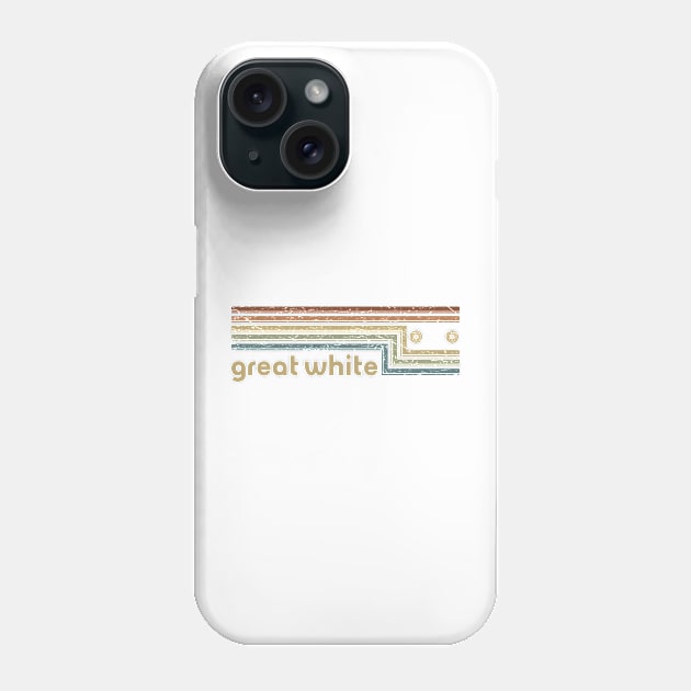 Great White Cassette Stripes Phone Case by casetifymask