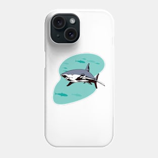 Great Shark Swimming Retro Phone Case