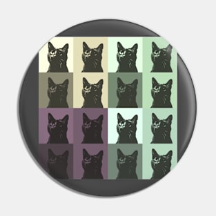 Black Kitty Grid Pin