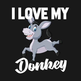 I Love My Donkey T-Shirt Funny Gifts for Men Women Kids T-Shirt