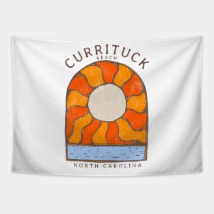 Currituck Beach, NC Summertime Vacationing Burning Sun Tapestry