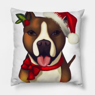 Cute Staffordshire Bull Terrier Drawing Pillow