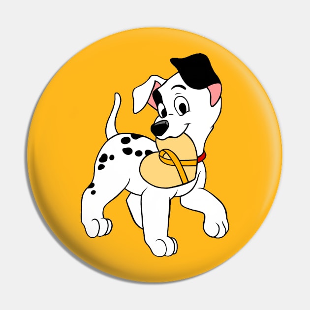 Dalmatian with Awareness ribbon (yellow) Pin by CaitlynConnor