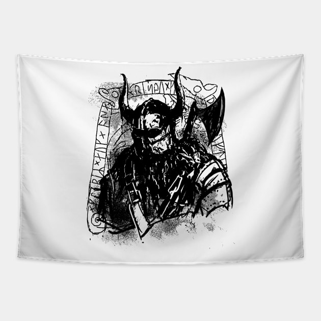 Berserker Viking Tapestry by Area31Studios