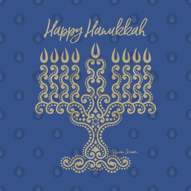 Happy Hanukkah Menorah by artsytoocreations