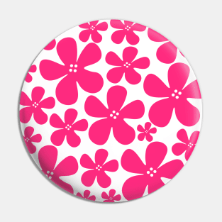 Pink flowers floral pattern design Pin