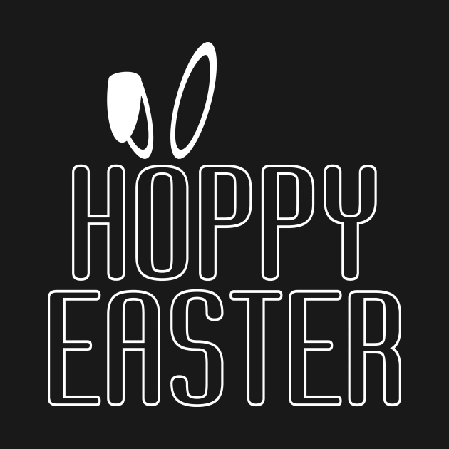 Simple Minimalist Hoppy Easter Pun Typography by Jasmine Anderson