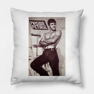 PHYSIQUE PICTORIAL - Vintage Physique Muscle Male Model Magazine Cover Pillow