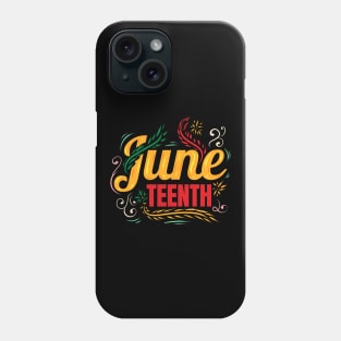 Freedom Day with Ornaments Logo Juneteenth Phone Case