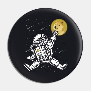 Astronaut Dogecoin DOGE Coin To The Moon Crypto Token Cryptocurrency Wallet Birthday Gift For Men Women Kids Pin