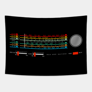 vintage Radio Dial Frequence Tapestry