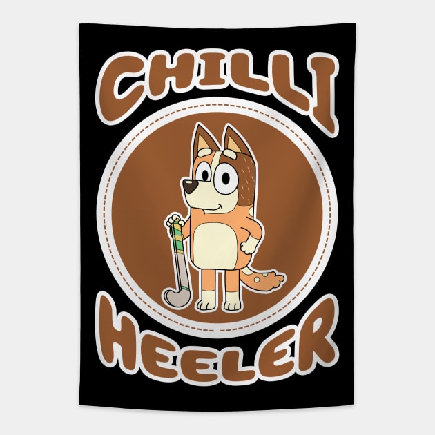 Chilli Heeler III Tapestry by Gunung Sambojorka