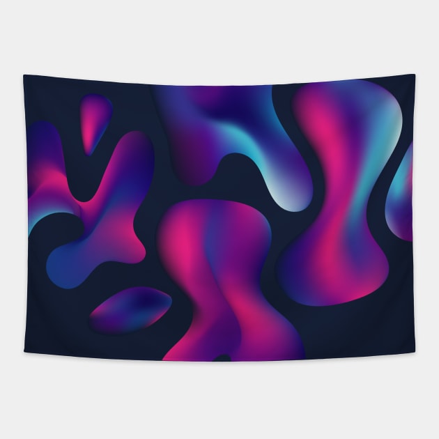 Abstract Colorful Liquid Tapestry by RSgraphics