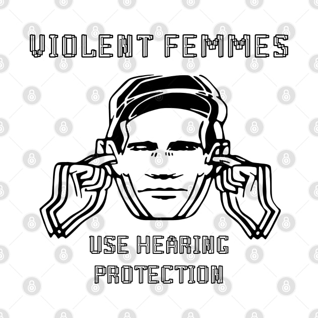 femmes hearing protection by the haunted bathroom