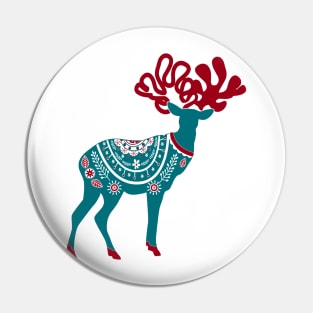 Scandinavian Christmas Reindeer Pin