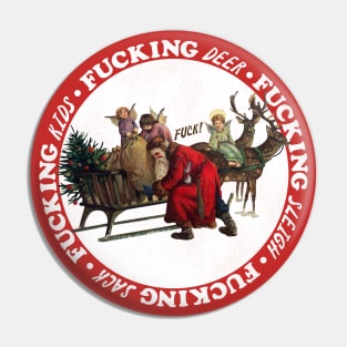 Disgruntled Santa Pin