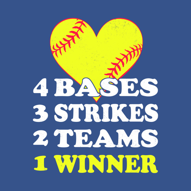 Discover 4 Bases 3 Strikes 2 Teams 1 Winner Baseball - Baseball - T-Shirt