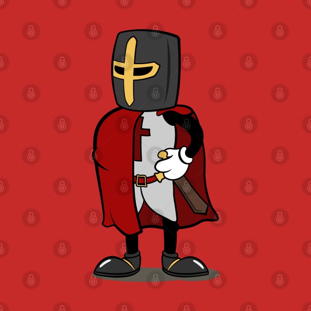 Teutonic Knight Cartoon (Player 2 colors, red) by Koyaanisqatsian