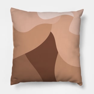 Retro Desert Wind Vector Abstract Pattern Pillow