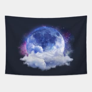 Cute Moon Cloud Star Pattern Pink Universal Night Tapestry