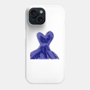 Blue watercolor girly dress design art Phone Case