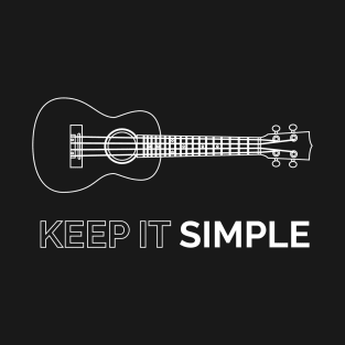 Keep It Simple Ukulele Outline T-Shirt