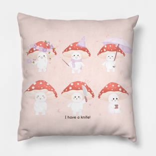 Cute small mushrooms 🍄✨💕 Pillow