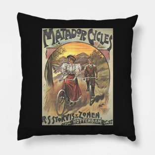 Matador Cycles - Vintage Bicycle Poster from 1907 Pillow